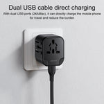 USAMS US-CC173 T55 12W 유니버설 멀티 플러그 여행용 충전기, US-CC173 T55