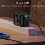 USAMS US-CC173 T55 12W 유니버설 멀티 플러그 여행용 충전기, US-CC173 T55