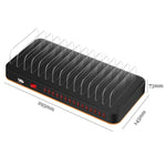 WLX-815 100W 15포트 USB 고속 충전 도크 스마트 충전기 휴대폰 및 태블릿 거치대 포함, 100W 미국 플러그, 100W 유럽 플러그, 100W 영국 플러그, 100W 호주 플러그