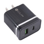 46-A2C2 20W PD + QC3.0 USB 다기능 고속 충전기, 미국 플러그, 미국 플러그