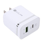 46-A2C2 20W PD + QC3.0 USB 다기능 고속 충전기, 미국 플러그, 미국 플러그
