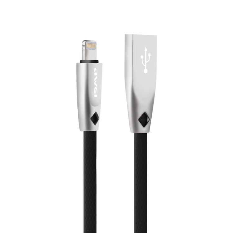 AWEI CL-95 USB to 8핀 휴대용 고속 충전 TPE + 알루미늄 합금 데이터 케이블, 2A, 길이: 1m