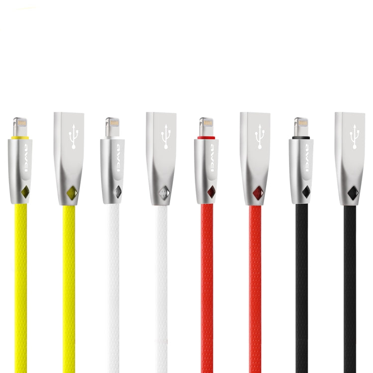 AWEI CL-95 USB to 8핀 휴대용 고속 충전 TPE + 알루미늄 합금 데이터 케이블, 2A, 길이: 1m
