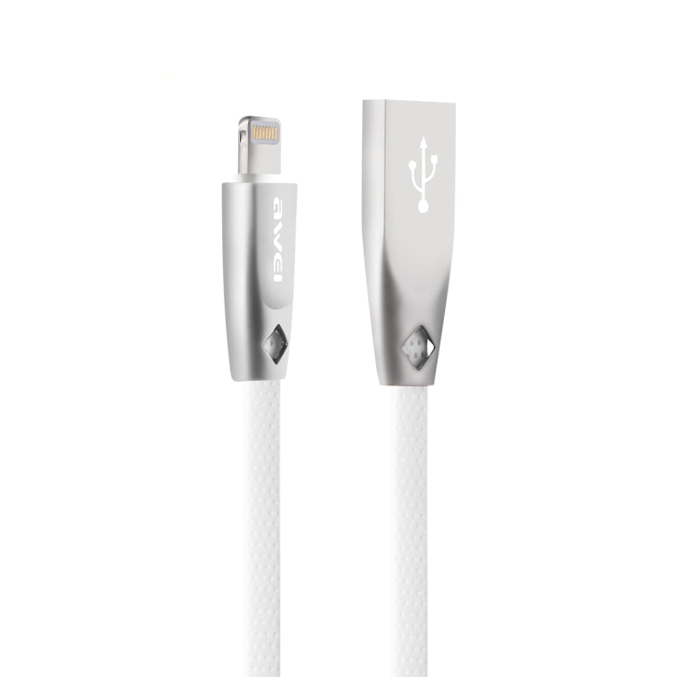 AWEI CL-95 USB to 8핀 휴대용 고속 충전 TPE + 알루미늄 합금 데이터 케이블, 2A, 길이: 1m