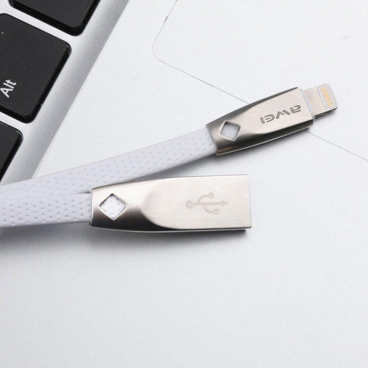 AWEI CL-95 USB to 8핀 휴대용 고속 충전 TPE + 알루미늄 합금 데이터 케이블, 2A, 길이: 1m