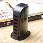 853L 30W 6포트 USB 고속 충전 도크 스마트 충전기 AC100-240V