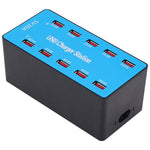 A5B 100W 10포트 USB 스마트 충전 스테이션 표시등 포함, 미국 플러그, 100W