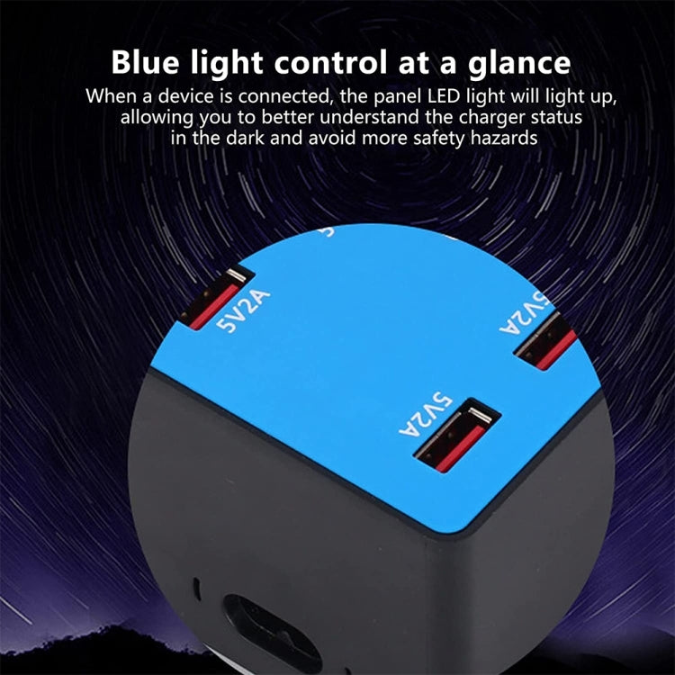 A5B 100W 10포트 USB 스마트 충전 스테이션 표시등 포함, 미국 플러그, 100W