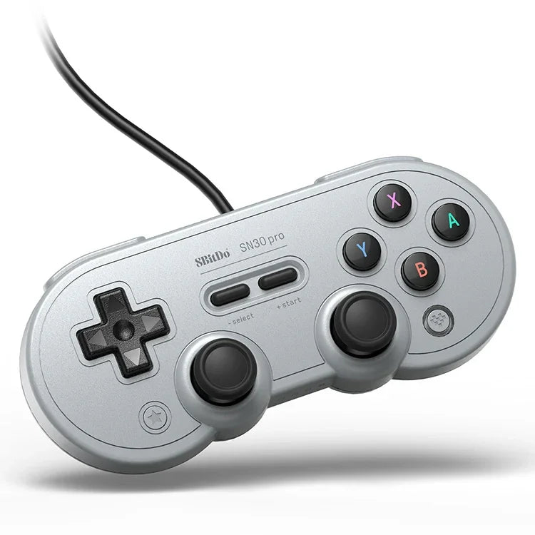 8Bitdo SN30 PRO USB 유선 게임패드 조이스틱 스위치 / 스팀 / PC용, SN30 PRO 유선(그레이)