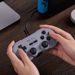 8Bitdo SN30 PRO USB 유선 게임패드 조이스틱 스위치 / 스팀 / PC용, SN30 PRO 유선(그레이)
