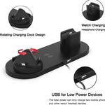 HQ-UD15 업그레이드 6-in-1 무선 충전기 iPhone, 애플 워치, AirPods 및 기타 안드로이드 폰용