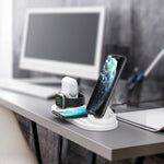 HQ-UD15 업그레이드 6-in-1 무선 충전기 iPhone, 애플 워치, AirPods 및 기타 안드로이드 폰용