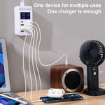 A8T 60W 8포트 USB + QC3.0 + PD 타입-C 스마트 충전 스테이션 디지털 디스플레이 AC100-240V, AU 플러그, A8T AU 플러그
