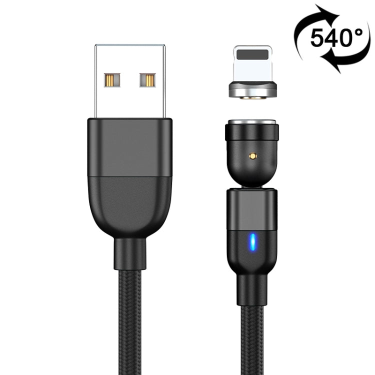 2m 3A 출력 USB to 8핀 540도 회전 자석 데이터 동기화 충전 케이블, 2m 8핀