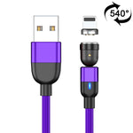 2m 3A 출력 USB to 8핀 540도 회전 자석 데이터 동기화 충전 케이블, 2m 8핀