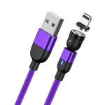 2m 3A 출력 USB to 8핀 540도 회전 자석 데이터 동기화 충전 케이블, 2m 8핀