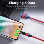 2m 3A 출력 USB to 8핀 540도 회전 자석 데이터 동기화 충전 케이블, 2m 8핀
