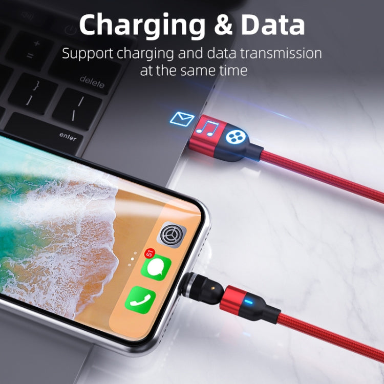2m 3A 출력 USB to 8핀 540도 회전 자석 데이터 동기화 충전 케이블, 2m 8핀