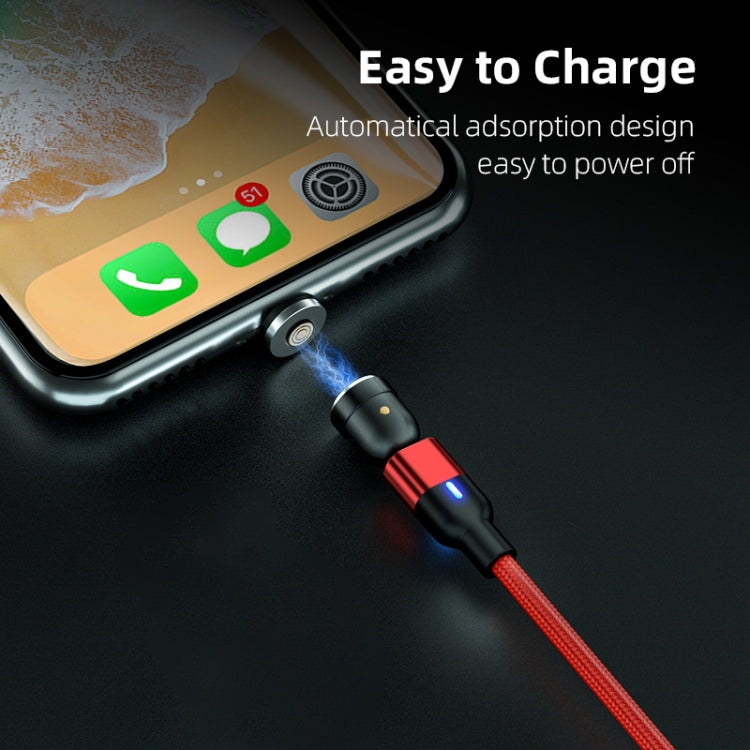 2m 3A 출력 USB to 8핀 540도 회전 자석 데이터 동기화 충전 케이블, 2m 8핀