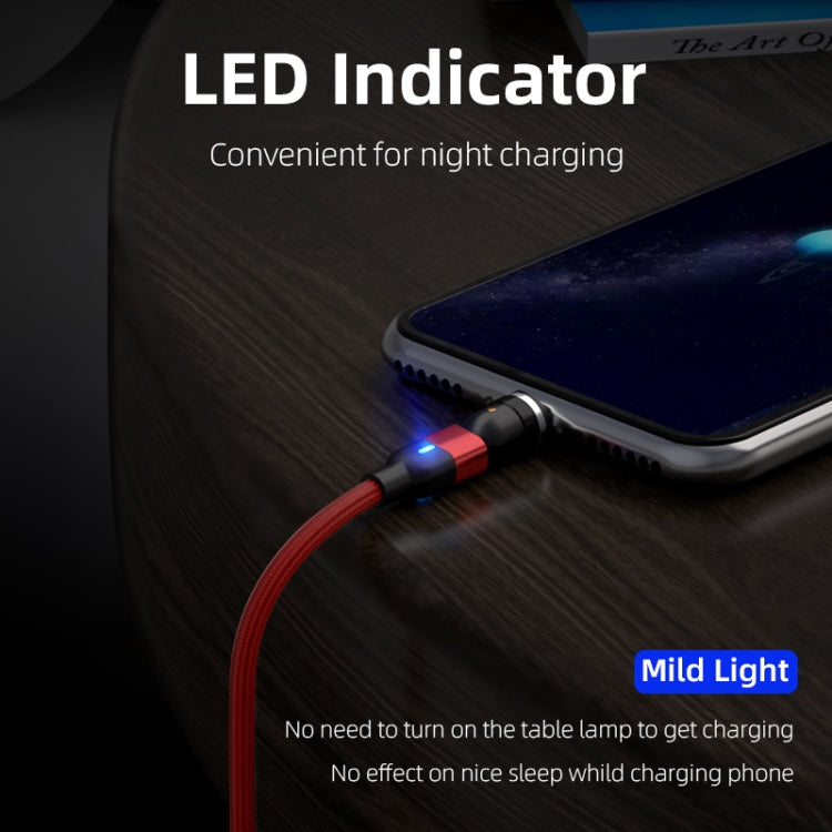 2m 3A 출력 USB to 8핀 540도 회전 자석 데이터 동기화 충전 케이블, 2m 8핀