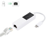 NK107A1 8핀 to RJ45 이더넷 LAN 네트워크 어댑터 케이블 아이폰 / 아이패드 시리즈용, 총 길이: 16cm