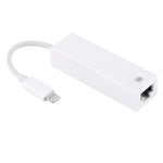NK107A1 8핀 to RJ45 이더넷 LAN 네트워크 어댑터 케이블 아이폰 / 아이패드 시리즈용, 총 길이: 16cm