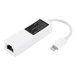 NK107A1 8핀 to RJ45 이더넷 LAN 네트워크 어댑터 케이블 아이폰 / 아이패드 시리즈용, 총 길이: 16cm