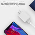 오리지널 샤오미 18W 벽면 충전기 어댑터 단일 포트 USB 퀵 충전기, 미국 플러그, 18W
