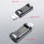 ROCK 2.1A 휴대용 USB-C/Type-C to 8핀 오디오 변환기 이어폰 어댑터