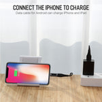 ROCK 2.1A 휴대용 USB-C/Type-C to 8핀 오디오 변환기 이어폰 어댑터