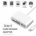 NK-1081 8핀 to SD + TF + USB 포트 카메라 리더 어댑터