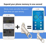 RQW-10F 2-in-1 USB 2.0 & 8핀 32GB 키체인 플래시 드라이브, RQW-10F