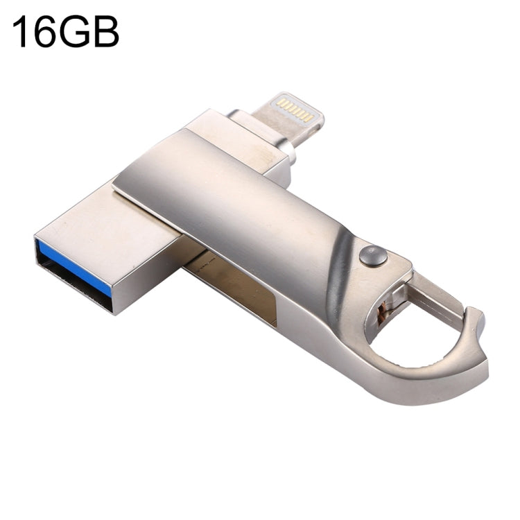 RQW-10F 2-in-1 USB 2.0 & 8핀 16GB 키체인 플래시 드라이브, RQW-10F