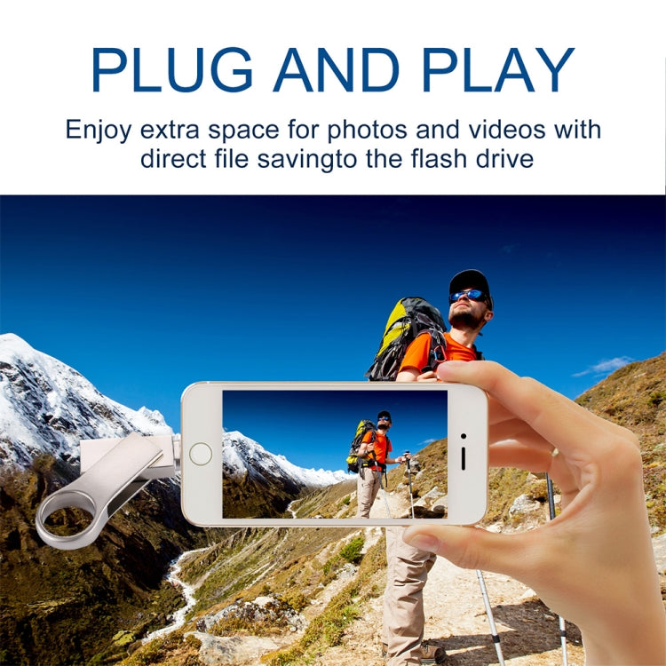 RQW-10D 2-in-1 USB 2.0 & 8핀 16GB 플래시 드라이브, RQW-10D