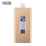 RQW-02 3 in 1 USB 2.0 & 8핀 & 마이크로 USB 16GB 플래시 드라이브, RQW-02 실버, RQW-02 블랙, RQW-02 골드, RQW-02 블루, RQW-02 레드