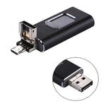 easyflash RQW-01B 3 in 1 USB 2.0 & 8핀 & 마이크로 USB 32GB 플래시 드라이브, RQW-01B 블랙