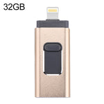 easyflash RQW-01B 3 in 1 USB 2.0 & 8핀 & 마이크로 USB 32GB 플래시 드라이브, RQW-01B 골드