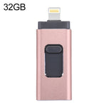 easyflash RQW-01B 3 in 1 USB 2.0 & 8핀 & 마이크로 USB 32GB 플래시 드라이브, RQW-01B 로즈 골드
