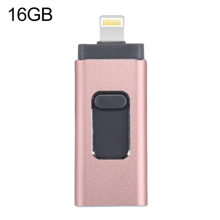 easyflash RQW-01B 3 in 1 USB 2.0 & 8핀 & 마이크로 USB 16GB 플래시 드라이브, RQW-01B 블랙, RQW-01B 골드, RQW-01B 로즈 골드, RQW-01B 실버
