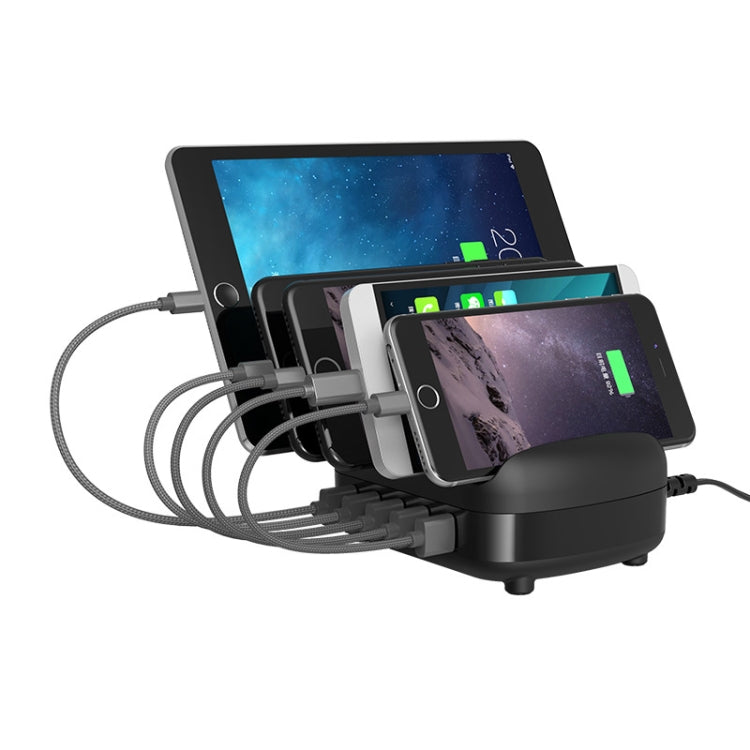 ORICO DUK-5P 40W 5 USB 포트 스마트 충전 스테이션 휴대폰 및 태블릿 거치대 포함, EU 플러그