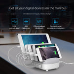 ORICO DUK-5P 40W 5 USB 포트 스마트 충전 스테이션 휴대폰 및 태블릿 거치대 포함, EU 플러그