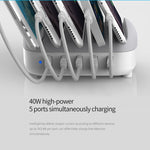 ORICO DUK-5P 40W 5 USB 포트 스마트 충전 스테이션 휴대폰 및 태블릿 거치대 포함, EU 플러그