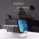 ORICO DUK-10P 120W 10 USB 포트 스마트 충전 스테이션 휴대폰 및 태블릿 거치대 포함, EU 플러그, EU 플러그(블랙), EU 플러그(화이트), US 플러그(블랙), US 플러그(화이트), UK 플러그(블랙), UK 플러그(화이트), AU 플러그(블랙), AU 플러그(화이트)