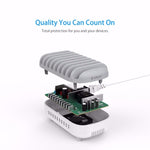 ORICO DUK-10P 120W 10 USB 포트 스마트 충전 스테이션 휴대폰 및 태블릿 거치대 포함, EU 플러그, EU 플러그(블랙), EU 플러그(화이트), US 플러그(블랙), US 플러그(화이트), UK 플러그(블랙), UK 플러그(화이트), AU 플러그(블랙), AU 플러그(화이트)