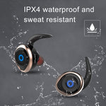 AWEI T1 스포츠 헤드셋 IPX4 방수 무선 블루투스 V4.2 스테레오 이어폰, TWS 지원, T1