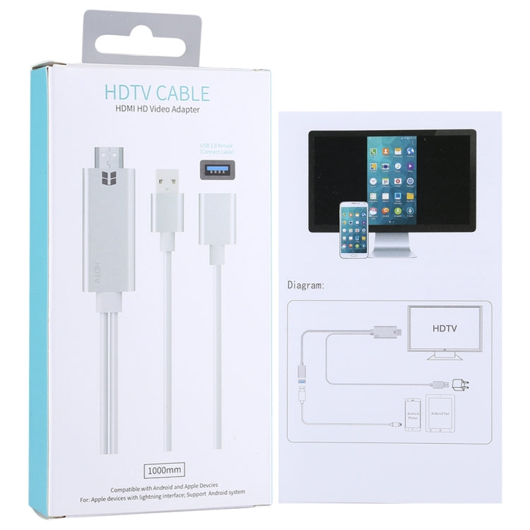 USB 3.0 암 HDMI HD 1080P 비디오 변환 HDTV 케이블