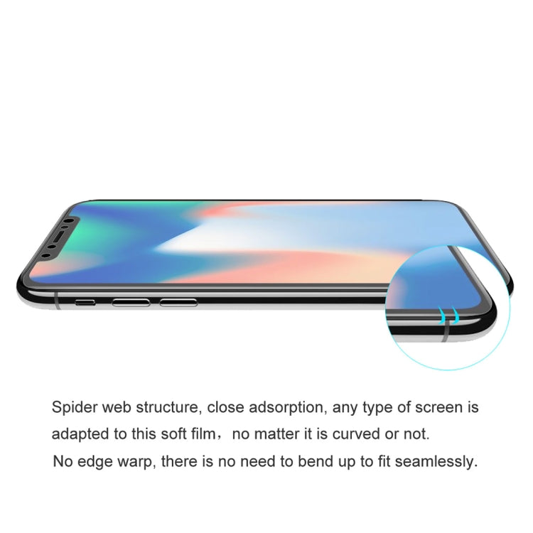 ENKAY Hat-Prince 0.1mm 3D 풀 스크린 프로텍터 폭발 방지 하이드로겔 필름, iPhone XS용, TPU+TPE+PET 소재, iPhone XS