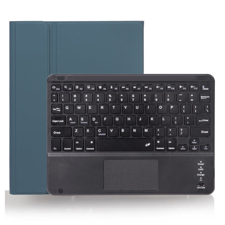 X-11BC 스킨 플레인 텍스처 분리형 블루투스 키보드 태블릿 케이스 for iPad Pro 11인치 2020 / 2018, 터치패드 & 펜 슬롯 포함