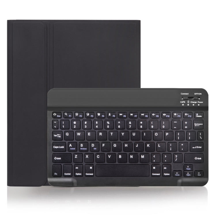 X-11B 스킨 플레인 텍스처 분리형 블루투스 키보드 태블릿 케이스, 아이패드 프로 11인치 2020 / 2018용, 펜 슬롯 포함, 블랙 키보드