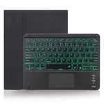 X-11BCS 스킨 플레인 텍스처 분리형 블루투스 키보드 태블릿 케이스 for iPad Pro 11인치 2020 / 2018, 터치패드 & 펜 슬롯 & 백라이트 포함